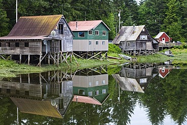 Fishing Huts in Petersburg, Inside Passage, Alaska, USA