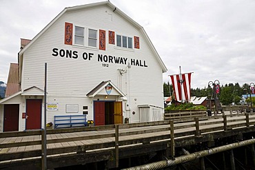 Fishermen's Memorial Park, Sons of Norway Hall, Petersburg, Inside Passage, Alaska, USA