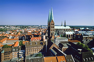 Marienkirche St Mary's Church, old part of Luebeck, Schleswig-Holstein, Germany, Europe