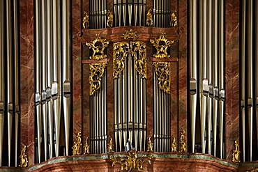 Church organ in Graz Cathedral, Styria, Austria, Europe