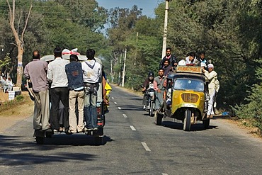 Indian auto rickshaw or tuk tuk, a three-wheeled taxi, North India, India, Asia