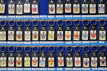 Keyrings with Spanish surnames, Madrid, Spain, Europe