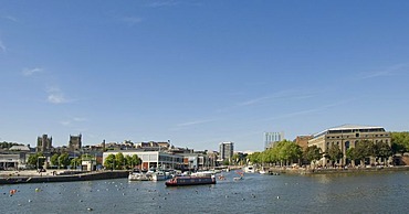 Harbour, narrowboat, Bristol, England, Great Britain, Europe