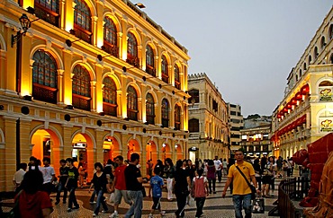 Largo do Senado, pedestrian zone, centre, Macau, China, Asia