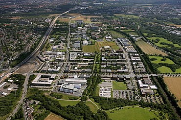 Aerial view of Dortmund Technology Park, University of Dortmund, Fraunhofer Institute, Dortmund, North Rhine-Westphalia, Germany, Europe