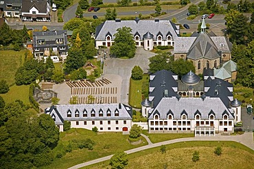 Aerial view of a Cistercian Monastery, Bochum, Ruhr Area, North Rhine-Westphalia, Germany, Europe