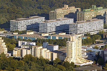 Aerial view of the Ruhr University Querenburg, Bochum, Ruhr Area, North Rhine-Westphalia, Germany, Europe