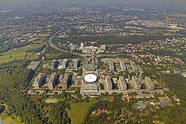 Aerial view of the Ruhr University Querenburg, Bochum, Ruhr Area, North Rhine-Westphalia, Germany, Europe