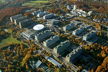 Aerial photograph, Ruhr University, Bochum, Ruhr Area, North Rhine-Westphalia, Germany, Europe