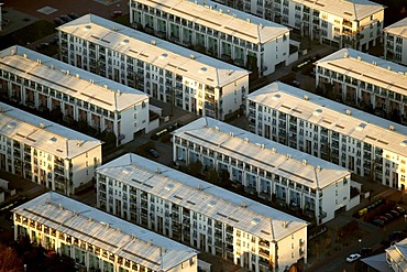 Aerial photograph, IBA-New development, housing estate on Prosper Park, Bottrop, Ruhr Area, North Rhine-Westphalia, Germany, Europe