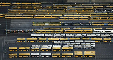 Aerial picture, EVAG Depot, Essener Verkehrs AG, Essens traffic Incorporated, Essen, Ruhr area, North Rhine-Westphalia, Germany, Europe