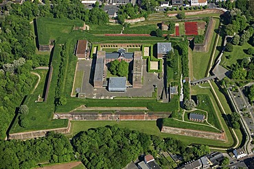 Aerial view, mediaeval citadel, bastion, Juelich, Rhineland, North Rhine-Westphalia, Germany, Europe