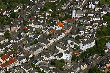 Aerial photograph, Arnsberg Steinweg, from old market to bell tower, Hochsauerland district, Arnsberg, Sauerland, North Rhine-Westphalia, Germany, Europe