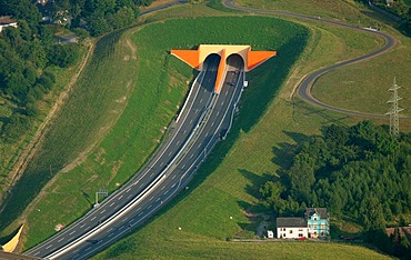 Aerial photograph, tunnel, B236n, Pinocchio, Dortmund, Ruhr Area, North Rhine-Westphalia, Germany, Europe