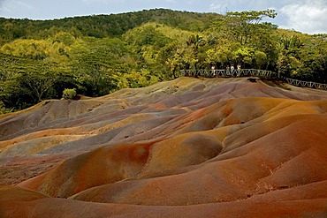 Seven-coloured earth, Chamarel near the village Case Noyale, Chamarel, Mauritius, Africa, Indian Ocean