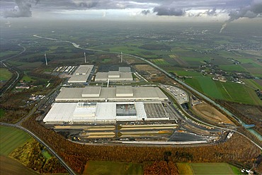 Aerial picture, logistics centre of IKEA Europe, Ellinghausen, Dortmund, Ruhr area, North Rhine-Westphalia, Germany, Europe