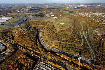 Aerial view, Halde Hoheward, slag heap, horizon observatory, Herten, North Rhine-Westphalia, Germany, Europe