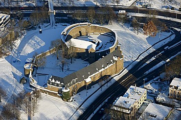 Aerial photo, Broich Castle, Muelheim, Ruhr Area, North Rhine-Westphalia, Germany, Europe