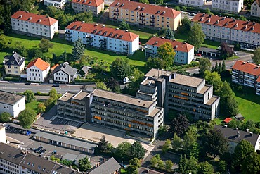 Aerial photo, tax office, Arnsberg, Hochsauerlandkreis, Sauerland, North Rhine-Westphalia, Germany, Europe