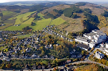Aerial photo, Veltins Brewery, Grevenstein, Meschede, Sauerland, North Rhine-Westphalia, Germany, Europe