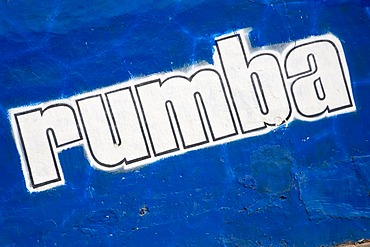 "rumba" nameplate, discotheque and nightclub, Venezuela, South America