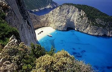 Shipwreck Bay on Zakynthos Island, Greece, Europe