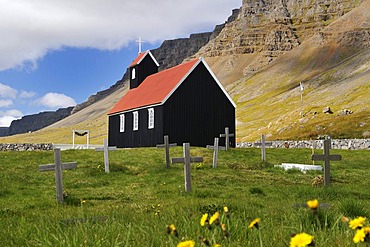 Church Saurbaer on the west coast of Iceland, Europe