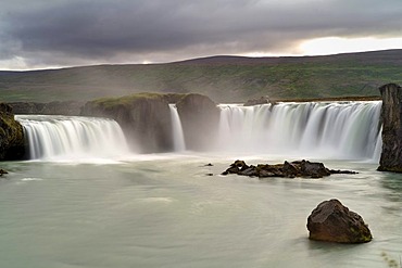 Waterfall Godafoss "Waterfall of the gods", Skjalfandafljot River, ï¬ingeyjarsveit community, Iceland, Europe