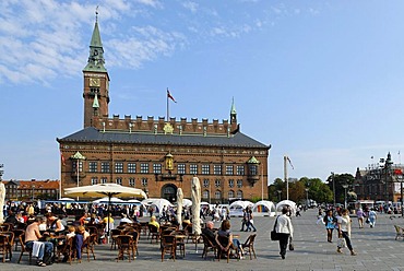 City hall, Radhuspladsen, city hall square, Copenhagen, Denmark, Europe