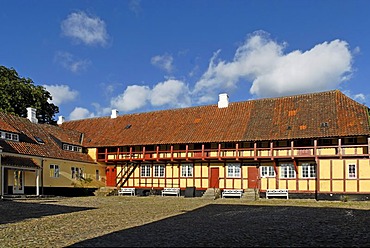 Half-timbered houses, Mariager, Jutland, Denmark, Europe