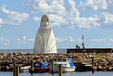 Monument, Lady from the Sea, Saeby, Jutland, Denmark, Europe