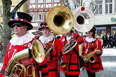 Frumptarn Barnsley band Barnsley UK, 26. International Guggenmusiktreffen, Guggenmusik folk music festival, 14th and 15th of February 2009, Schwaebisch Gmuend, Baden-Wuerttemberg, Germany, Europe