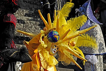 Masks, Hallia Venezia Festival, Schwaebisch Hall, Baden-Wuerttemberg, Germany, Europe