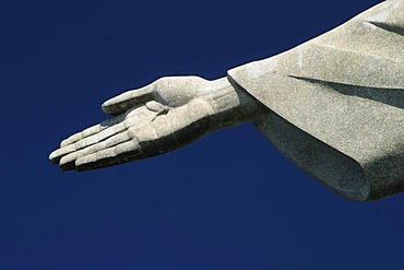 Christ the Redeemer, statue, hand, detail, Corcovado, Brazil, South America