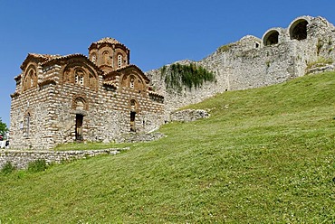 Historic orthodox church in Berat Fortress, UNESCO World Heritage Site, Albania, Europe