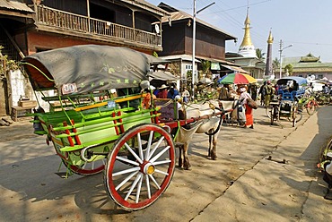 Cart used as a taxi, Kachin State, Burma, Myanmar, Asia