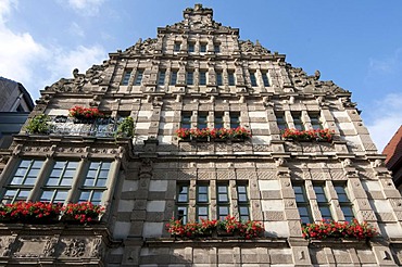 Pied Piper's House, Weser Renaissance style, Hameln, Weserbergland, Lower Saxony, Germany, Europe