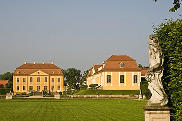 Friedrichschloesschen castle and Obere Orangerie upper orangery, baroque Garden Grosssedlitz, Dresden, Saxony, Germany