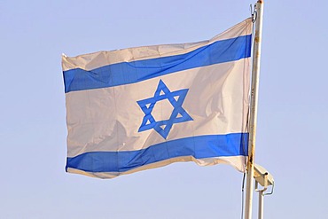 Israeli flag, Jerusalem, Israel, Middle East, the Orient