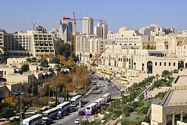 View from the citadel over the city of Jerusalem, Israel, Middle East, the Orient