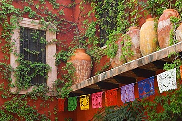 Colonial house, historic town San Miguel de Allende, Province of Guanajuato, Mexico