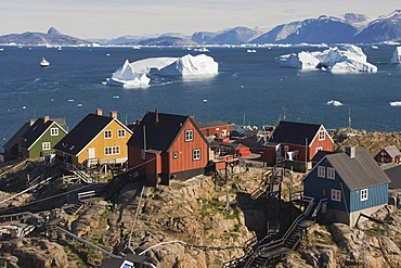 Icebergs in the Uummannaq bay, Greenland, Denmark