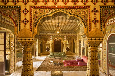 Jaipur, City Palace, Museum of Sawai Man Singh II inside the Chandra Mahal, Rajasthan, India, South Asia