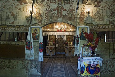 Iconostasis, Wood Church of the Holy Paraskeva, Unesco World Heritage Site, Desesti, Maramuresch, Romania