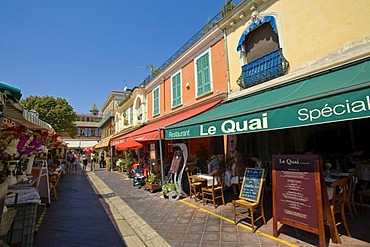 Cour Saleya, flower market, Nice, provence Cote d'Azur, France, Europe