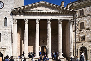 Tempio di Minerva, Temple of Minerva, Assisi, Umbria, Italy, Europe