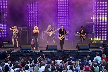 British singer Kim Wilde live at the Sommerabend Open Air on the Heitere in Zofingen, Switzerland