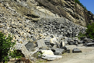 Stone quarry, Riveo, Valle Maggia Valley, Ticino, Switzerland, Europe