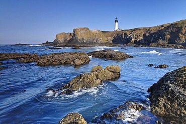 Yaquina Bay lighthouse, Newport, Lincoln County, Oregon, USA