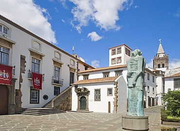 Assembleia Regional, Regional Assembly in front of Se Church, Funchal, Madeira, Portugal